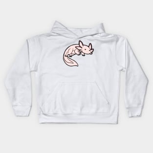 Pink Axolotl Salamander Newt Kids Hoodie